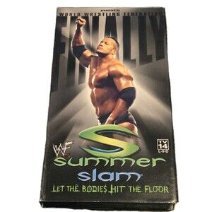 WWF Summerslam 2001 VHS The Rock Finally Let the Bodies Hit the Floor Rare